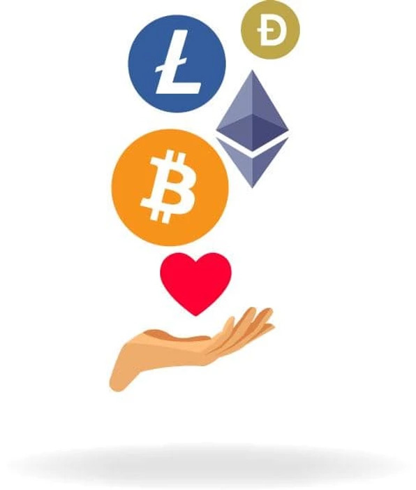donate image with crypto currency