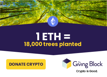 Image from Coindesk Ad 1 ETH = Trees Planted