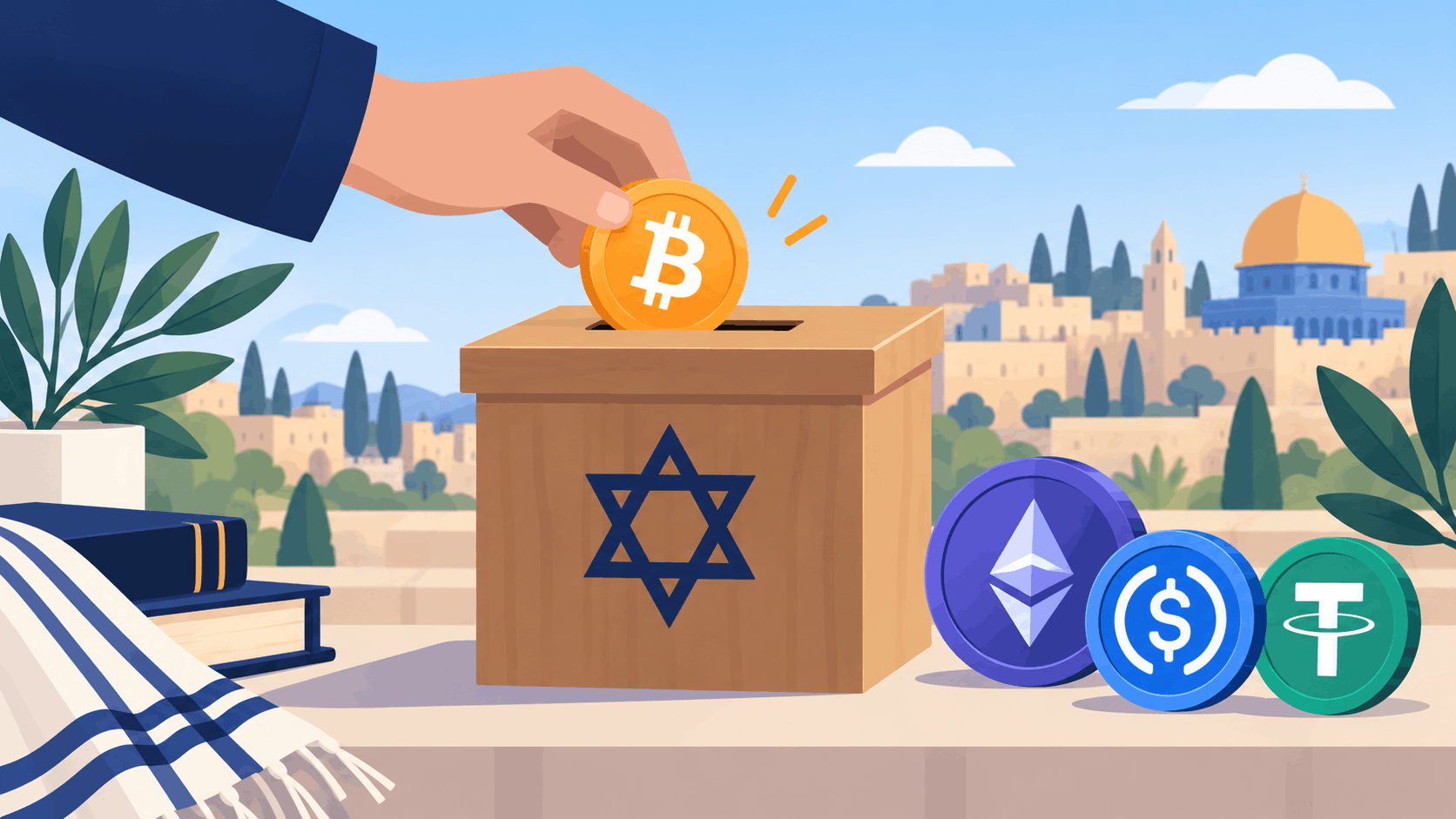 How to Give Tzedakah With Cryptocurrency Blog Graphic