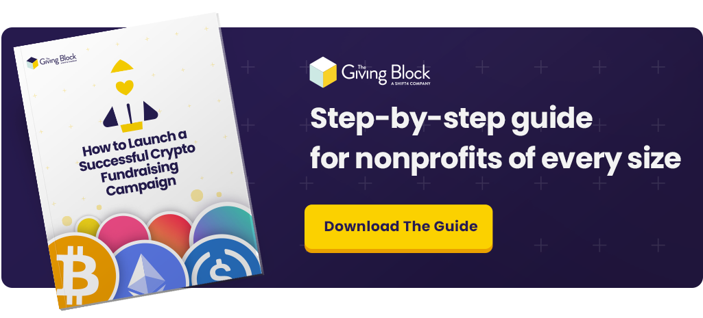 Launch Crypto Fundraising Campaign dark | The Giving Block