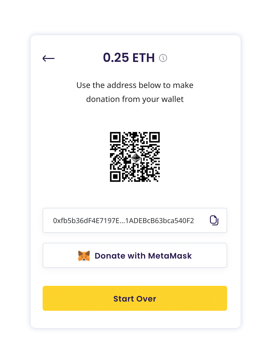 Step 4 - MetaMask Integration - Donate with MetaMask | The Giving Block