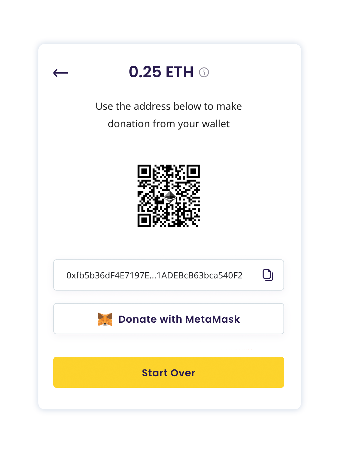 Step 4 - MetaMask Integration - Donate with MetaMask | The Giving Block