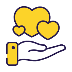 Icon - Hand Many Hearts | The Giving Block