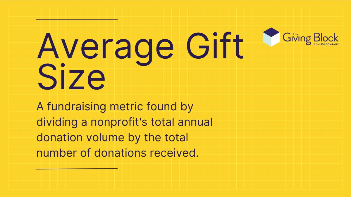 Average Gift Size Fundraising Definition | The Giving Block