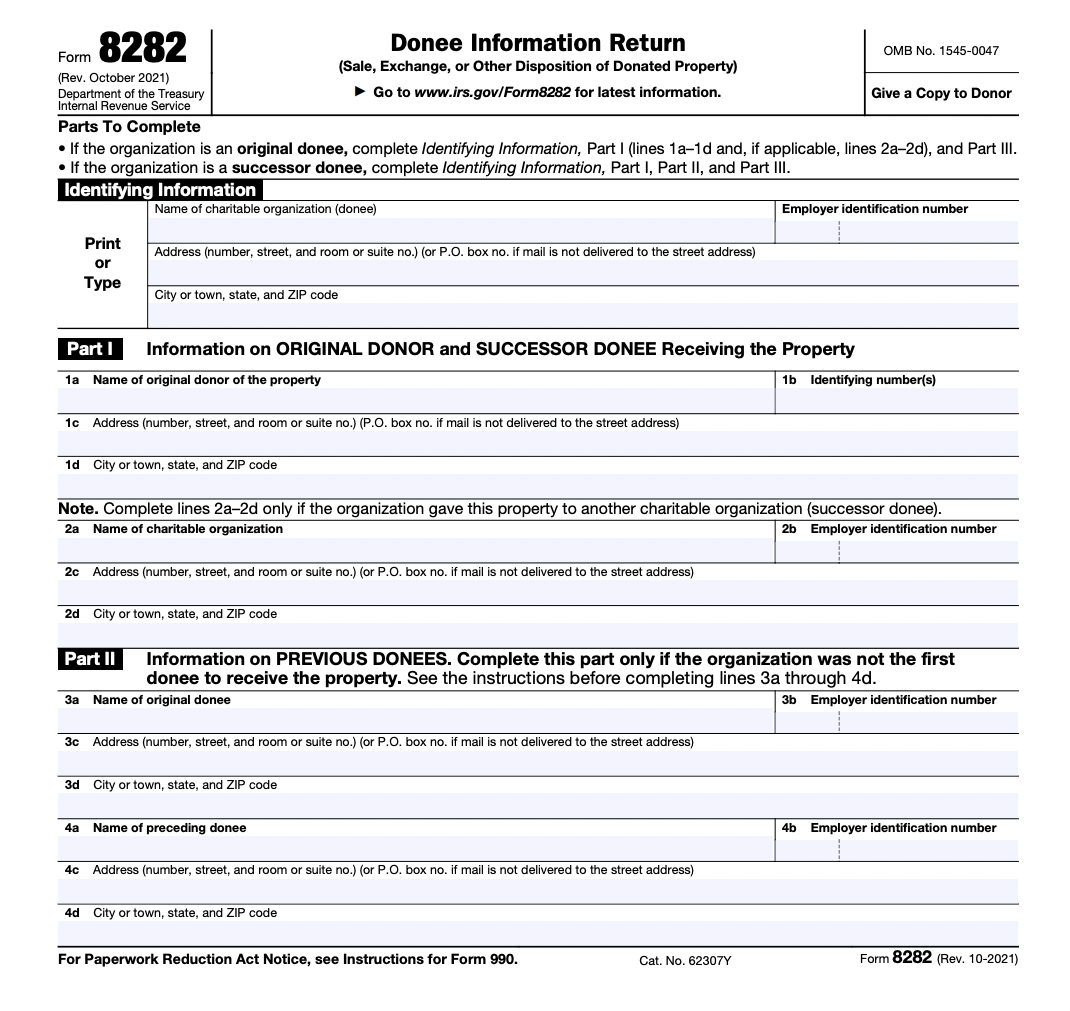 IRS Form 8282 | The Giving Block