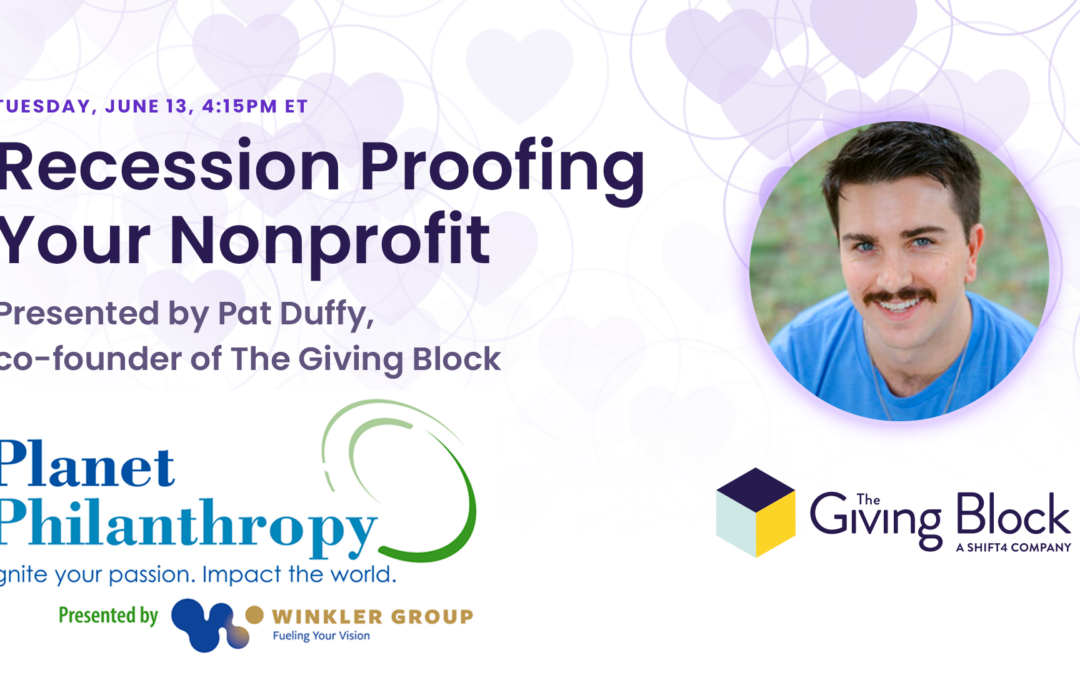 [CONFERENCE] Speaker at the Planet Philanthropy Conference: Recession Proofing Your Nonprofit