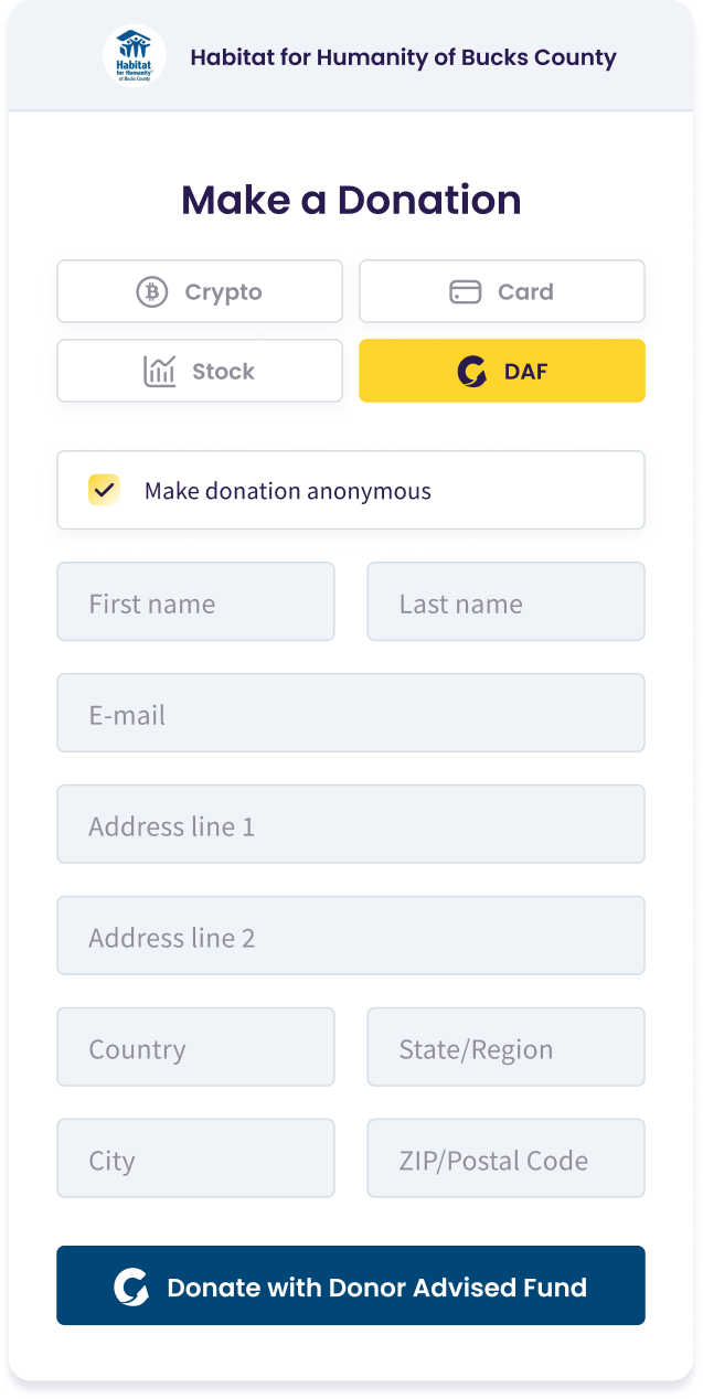 DAF - Donation | The Giving Block