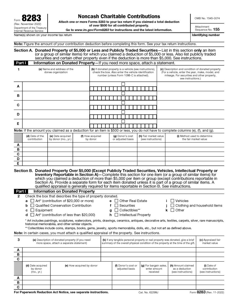 What is Form 8283? How Donors Report Noncash Charitable Contributions ...