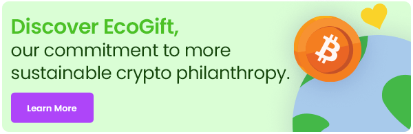 Discover EcoGift, our commitment to more sustainable crypto philanthropy - LINK | The Giving Block