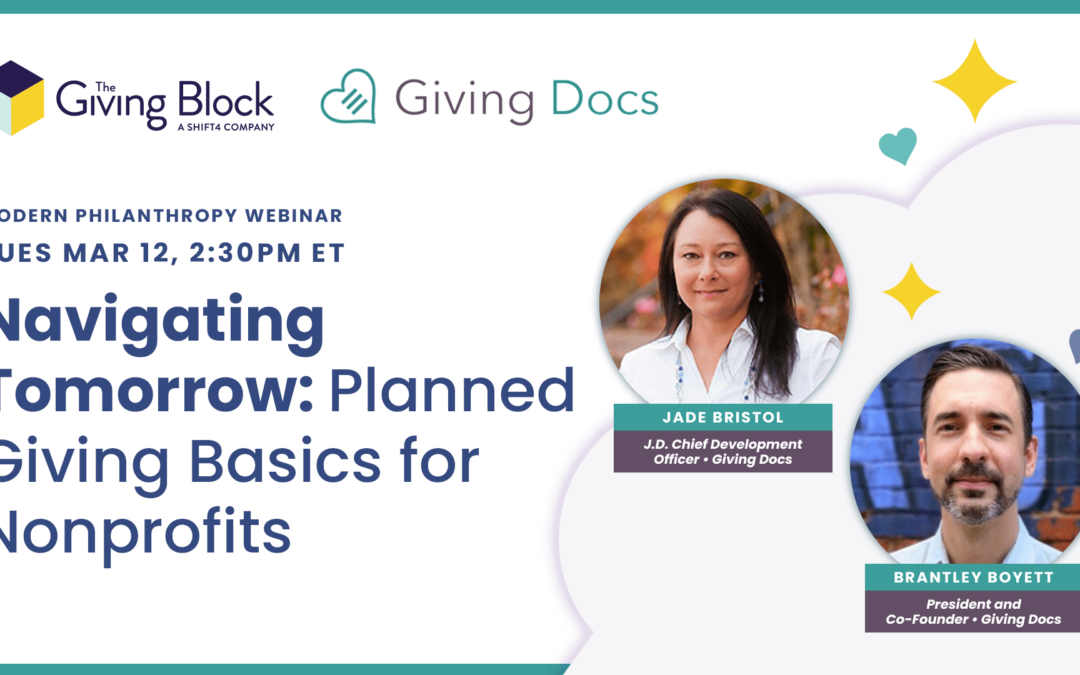 [WEBINAR] Navigating Tomorrow: Planned Giving Basics for Nonprofits