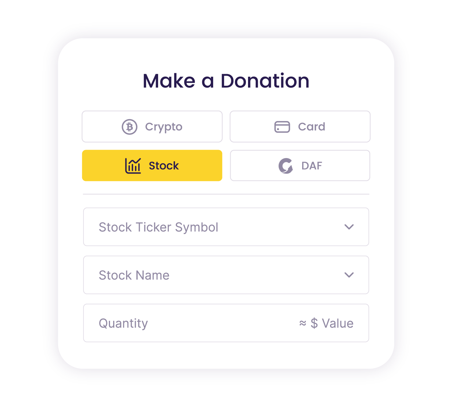Donation Form - Stock