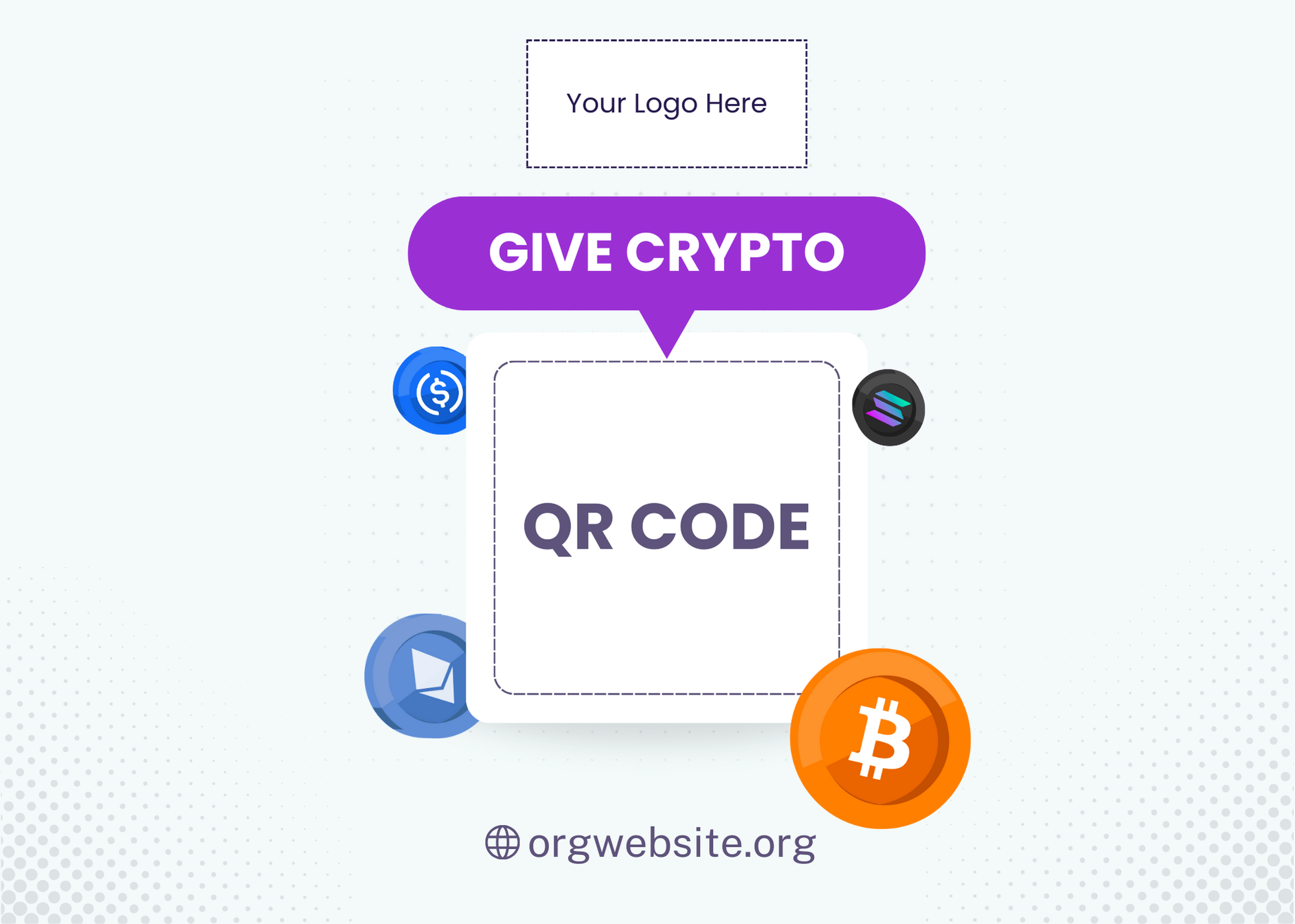 Postcard Donate Crypto Single - Direct Mail Fundraising Resources | The Giving Block