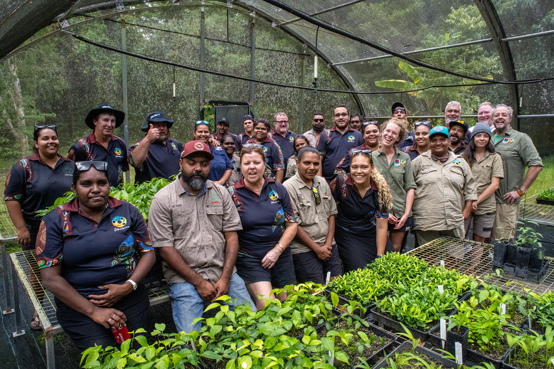 Team of conservationists and rangers working with Rainforest Rescue.