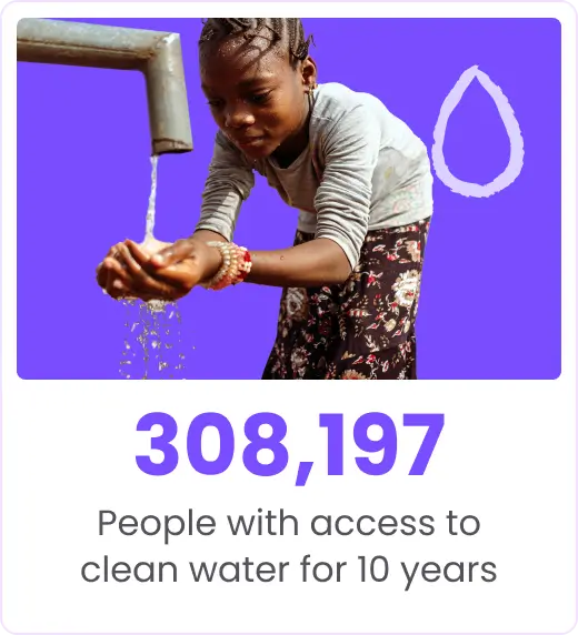 People with access to clean water for 10 years - Crypto For Good