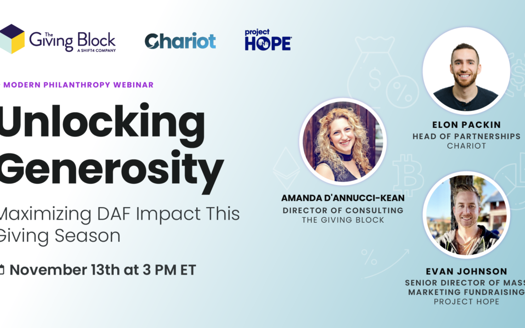 [WEBINAR] Unlocking Generosity: Maximizing DAF Impact This Giving Season