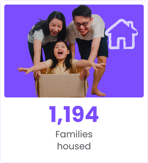 Families housed - Crypto For Good