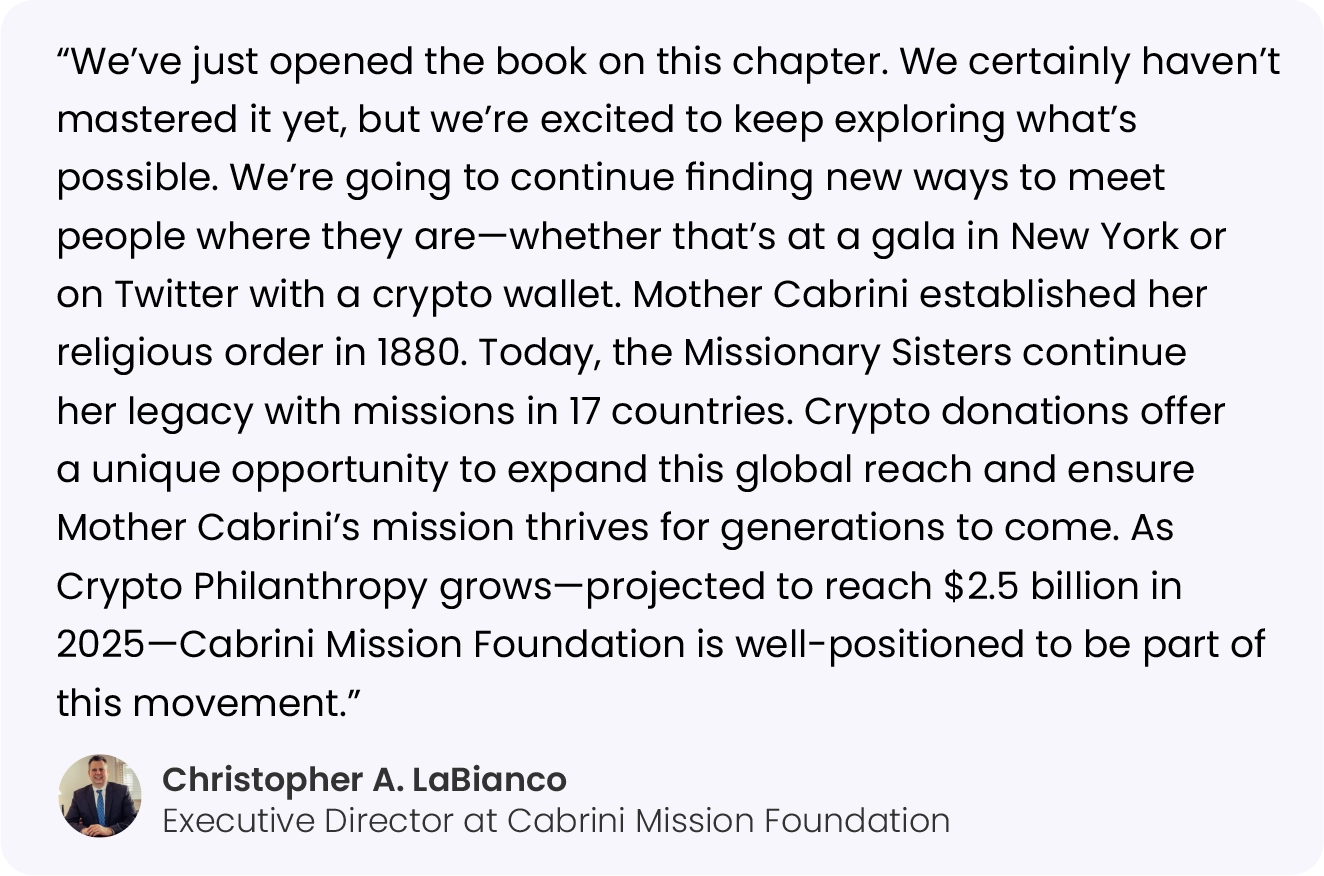 Cabrini testimonial Christopher A LaBianco