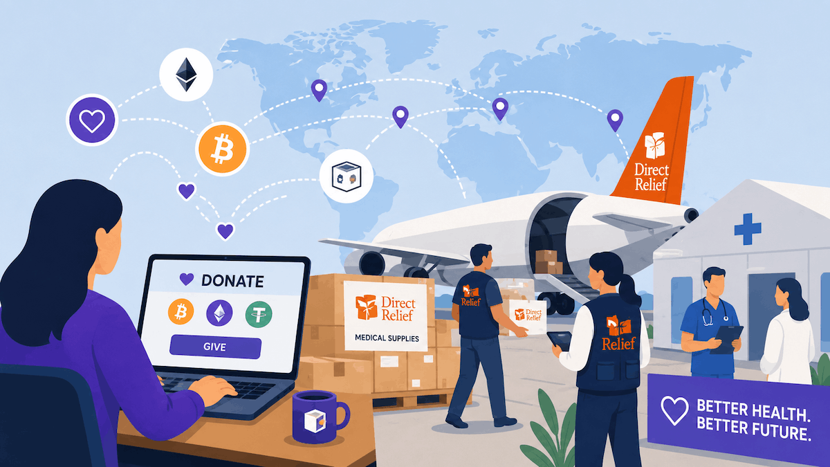 How Direct Relief Uses Innovation, Disaster Preparedness, and Crypto Donations to Save Lives Worldwide (1) Direct Relief delivering emergency medical supplies through innovative humanitarian aid and crypto donations.